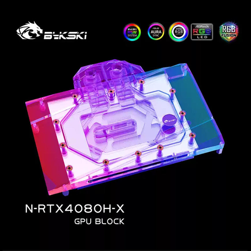 Rtx 4080 Water Cooling Block - Bykski GPU bloc d'eau pour NVIDIA