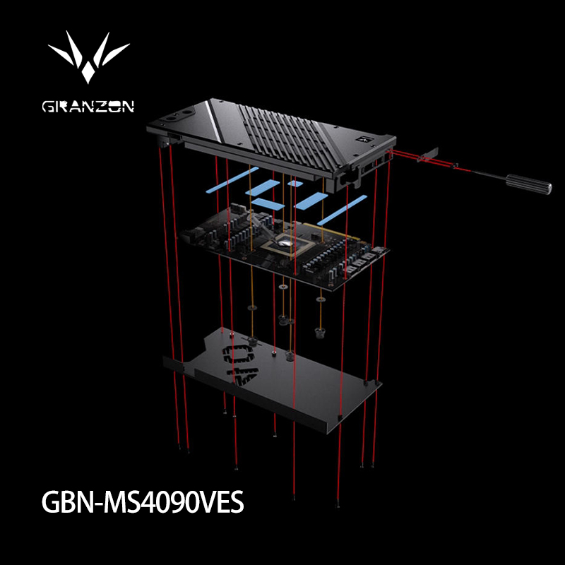 Rtx 4090 Water Block Full Cover - Granzon GPU bloc d'eau pour MSI