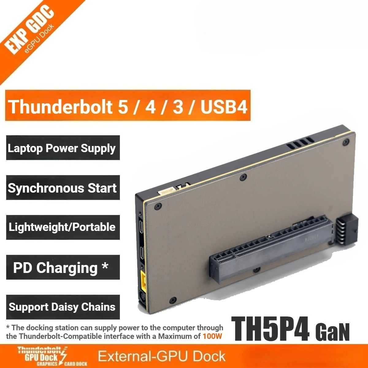 Gpu External Dock Egpu Thunderbolt 4 - Carte graphique externe TH5P4GaN améliorée pour