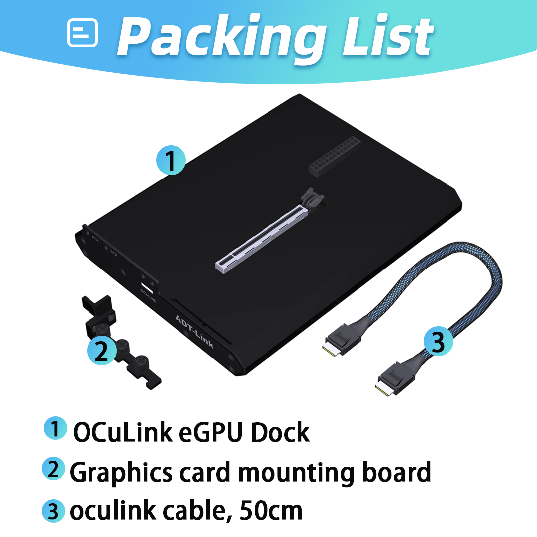 OCuLink eGPU Dock PCIe 4.0 X4  - Oculink Gpu Dock Station avis et prix