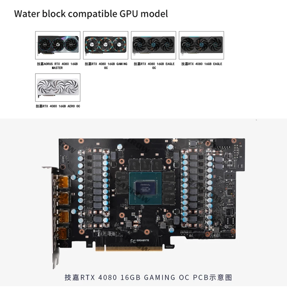 BARROW GPU bloc d'eau pour Gig - Rtx 4080 Water Cooling Block avis et prix