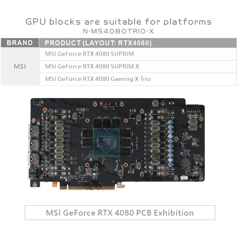 Bykski bloc GPU pour MSI RTX 4 - Rtx 4080 Water Cooling Block avis et prix