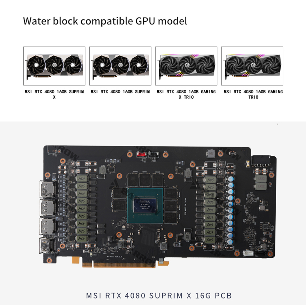 Bloc d'eau BARROW BS-MSG4080M- - Rtx 4080 Water Cooling Block avis et prix